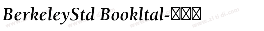 BerkeleyStd Bookltal字体转换